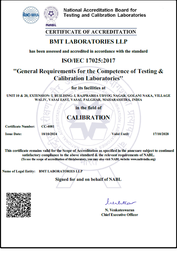 NABL Certificate